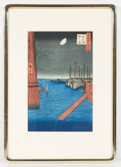 Utagawa Hiroshige - Tsukudajima from Eitai Bridge