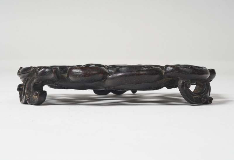 A Chinese Carved Wood Stand 19/20th Century