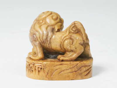 Carving of Fu Lion Dogs- Mother and Cub