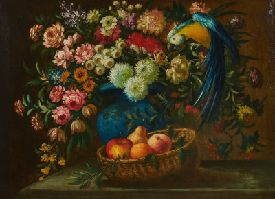 Image for Lot Artist Unknown - Untitled (still life with parrot)