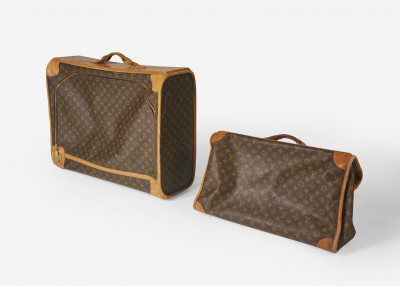 Image for Lot Louis Vuitton - vintage set of soft sided luggage