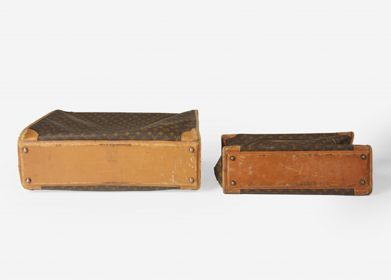 Sold at Auction: GROUP OF VINTAGE LOUIS VUITTON SOFTSIDED TRAVEL