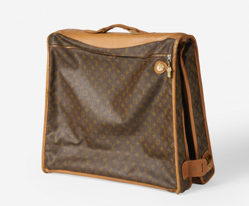 Original Antique Louis Vuitton Garment Travel Bag Monogram Auction