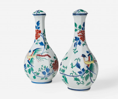 Image for Lot Tiffany &amp; Co. Makers - Pair Covered Iznik Vases