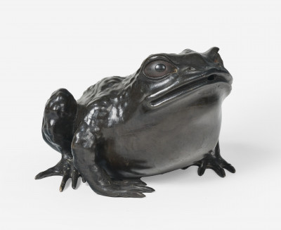Image for Lot Unknown Artist - bronze 'Kaeru' sculpture of a frog
