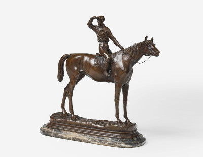 Image for Lot after Pierre-Jules Mêne - Horse with Jockey