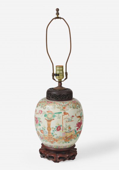 Image for Lot Chinese Export - Chinese Ginger Jar Lamp