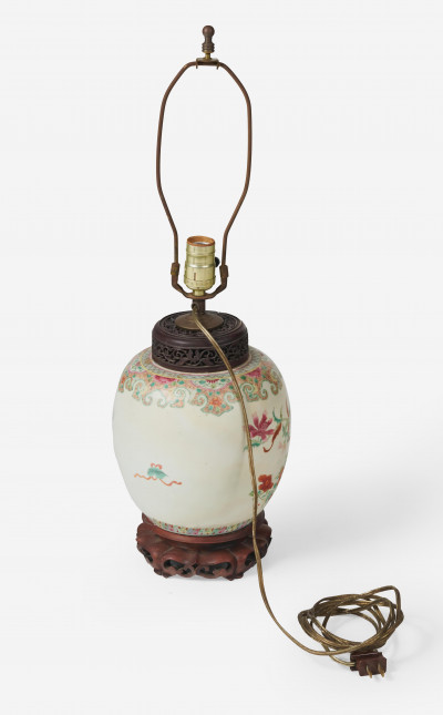 Chinese Export - Chinese Ginger Jar Lamp