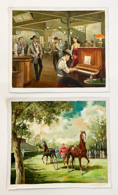 Image for Lot Joan Alberto - Horse Race and Saloon (2)