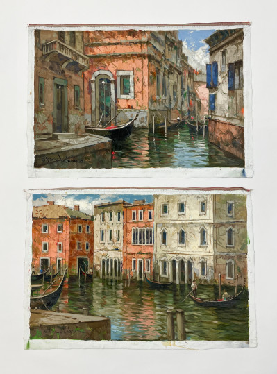 Image for Lot Pierre Latour - Venice Canal Scenes (2)