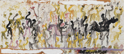 Image for Lot Purvis Young - Untitled (Figures on Horses)