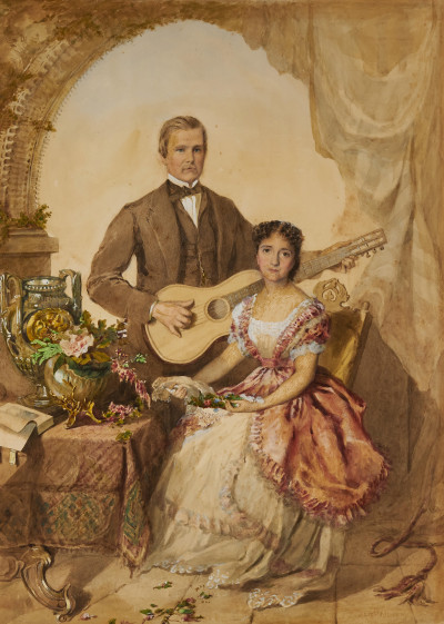 Image for Lot Elizabeth Heaphy Murray - Untitled (Man playing guitar)