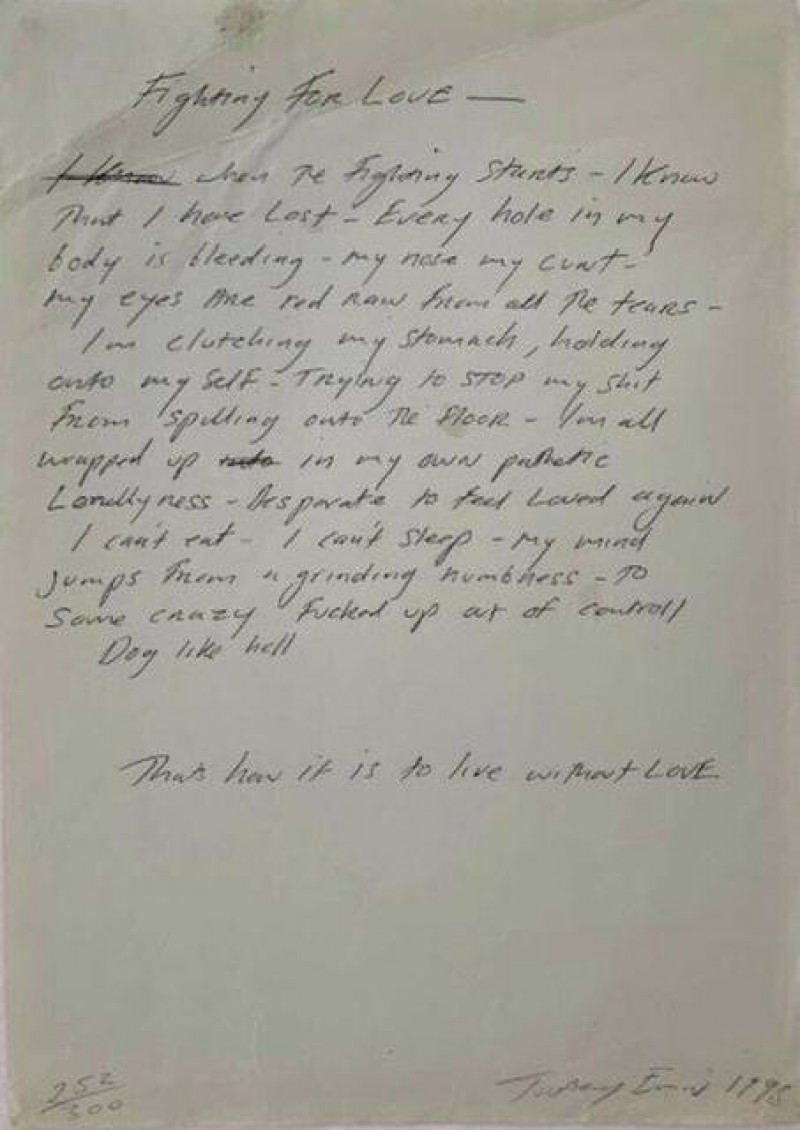 Tracey Emin Fighting for Love