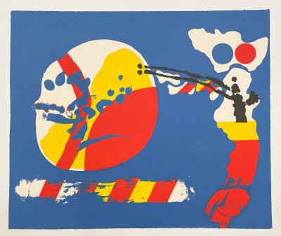 Unknown Artist - Untitled (Composition in red, yellow, and blue)