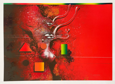 Ardy Strüwer - Untitled (Red geometric)