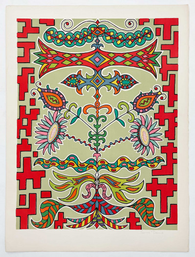 Édouard Dermit - Flowers on Pattern