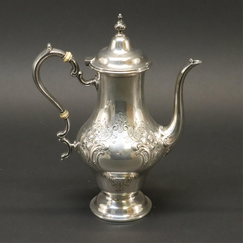 Gorham Sterling Silver Hand Chased Coffee Pot