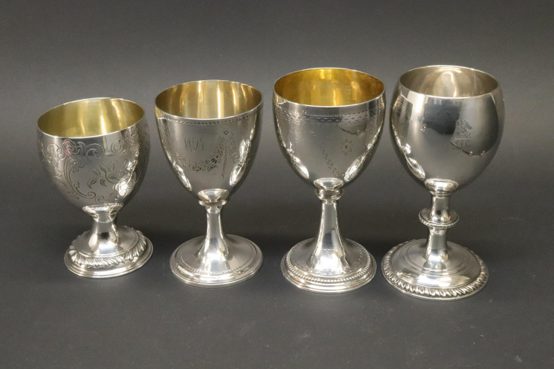 4 George III Silver Goblets London Late 18th C