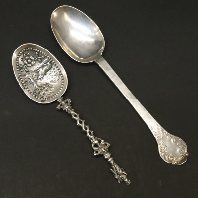 Image for Lot 18th C Spoon and Louis Landsberg c 1890 spoons