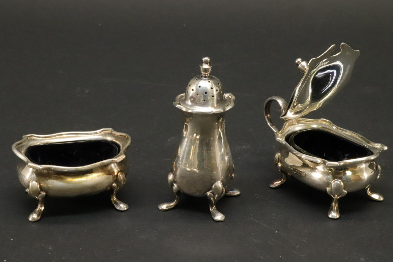 Group of Sterling English Silver Table Items