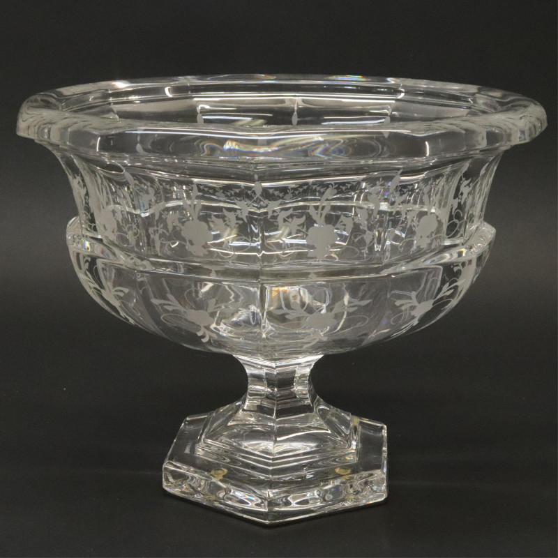 Tiffany Co Crystal Pedestal Compote Bowl