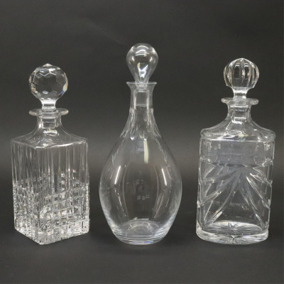 Image for Lot Tiffany Co Orrefors Waterford Decanters