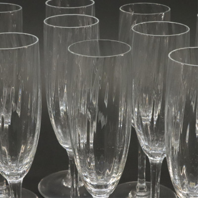Set of 12 Baccarat Champagne Flutes