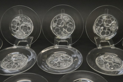 15 Lalique Marienthal Glass Plates