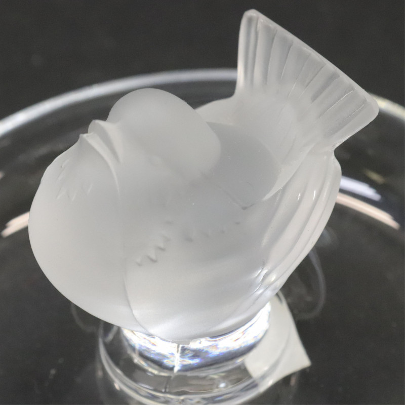 Lalique Nogent Bowl Pinson and Lovebird Ring Tray
