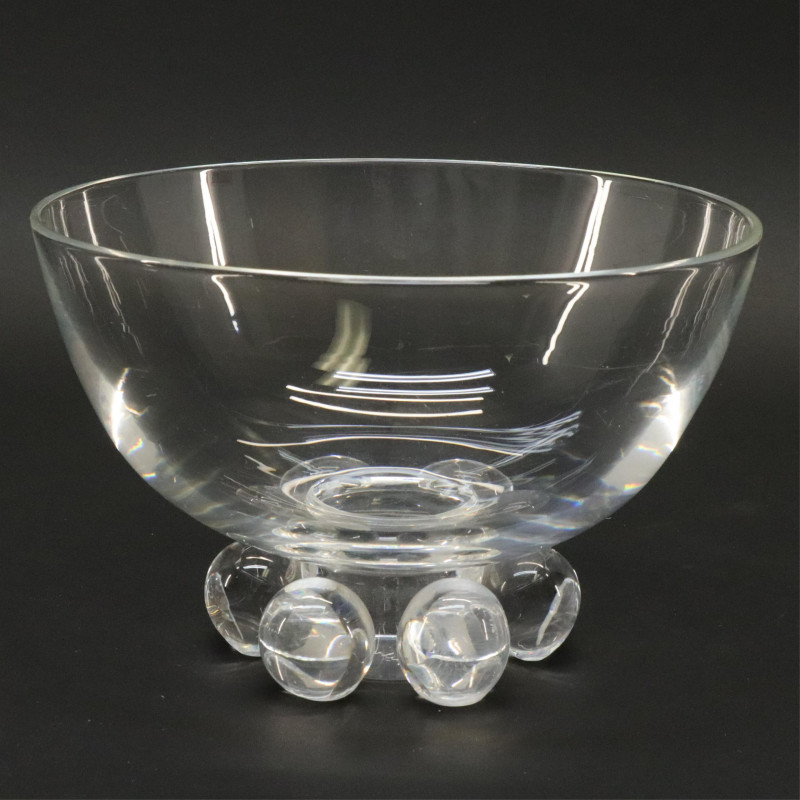 Dreves for Steuben Ball Footed Crystal Bowl