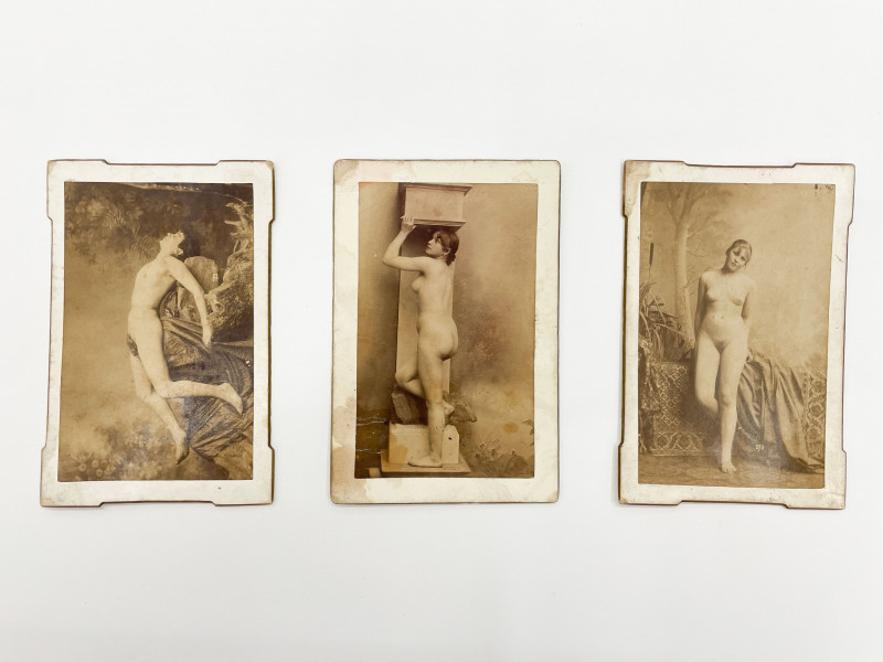 Artist Unknown - 5 Cabinet Cards (Nudes)