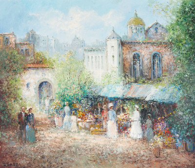 Image for Lot Willi Bauer - The Flower Market