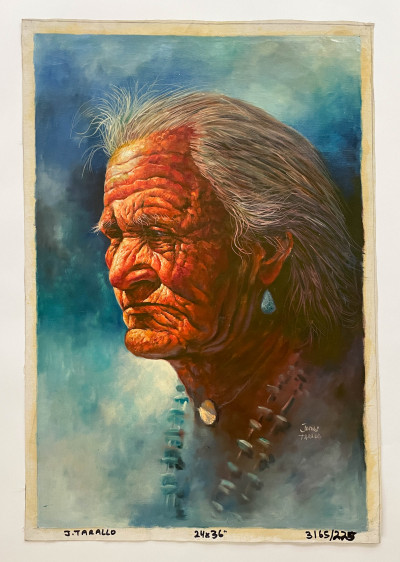 Jorge Tarallo Braun - Native American on Blue