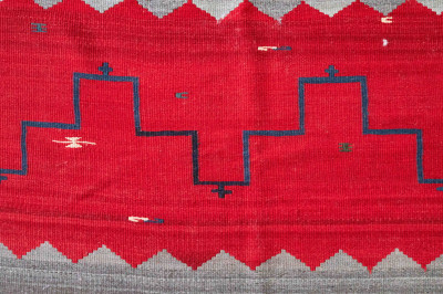 Large Flat-Woven Tribal Carpet
