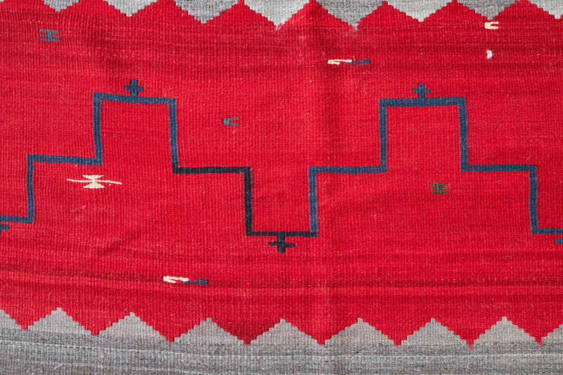 Large Flat-Woven Tribal Carpet