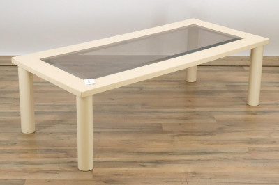 Image for Lot 1980's Cream Lacquered Coffee Table