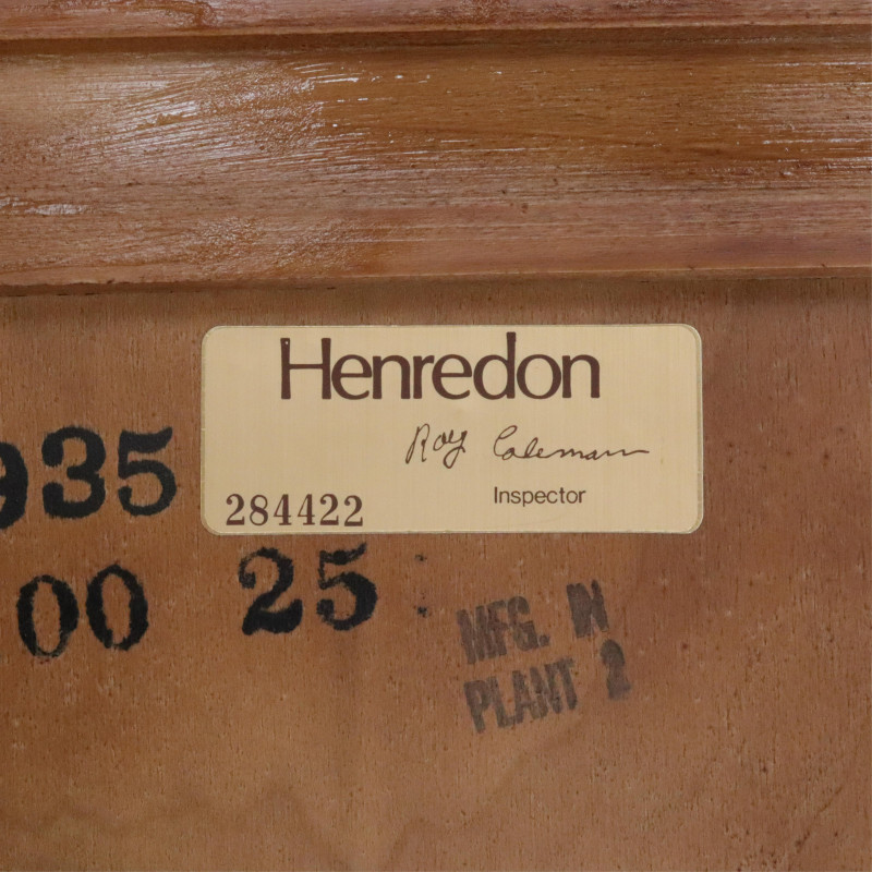 Henredon Brass Mounted Oak Campaign Dry Bar