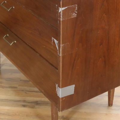 Matched Mid Century Walnut Cabinet Chest