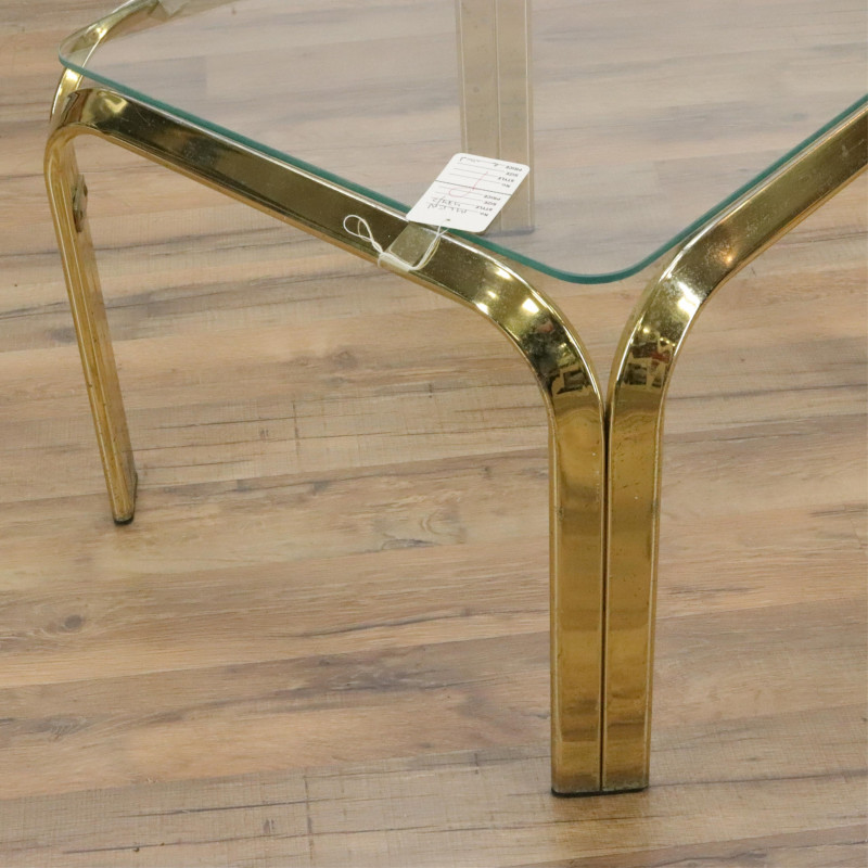 1970's Brass Parsons Table End Table
