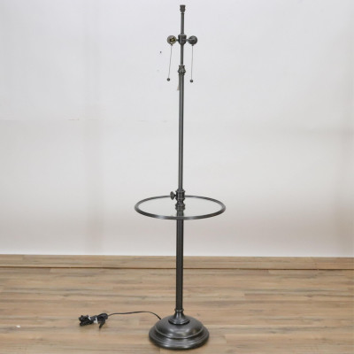 Contemporary Patinated Metal Lamp Table