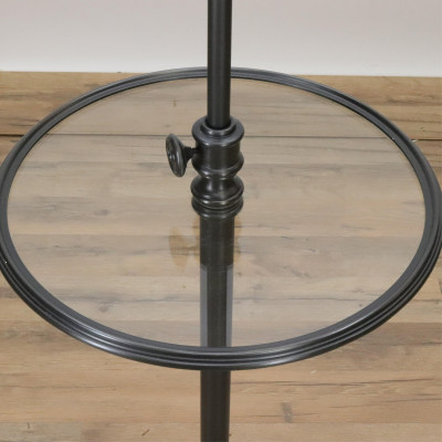 Contemporary Patinated Metal Lamp Table