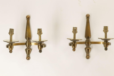 Set of Four Brass Scones One