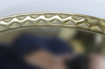 Polished Cast Brass Circular Mirror