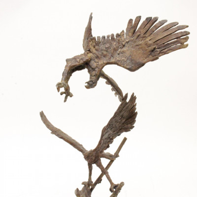 George Gach Two Eagles Patinated Metal