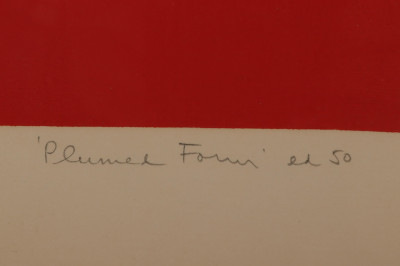 Harold Krisel 'Plumed Form' Geometric Serigraph