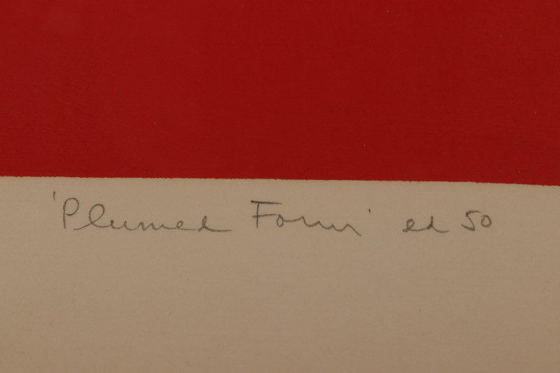 Harold Krisel 'Plumed Form' Geometric Serigraph