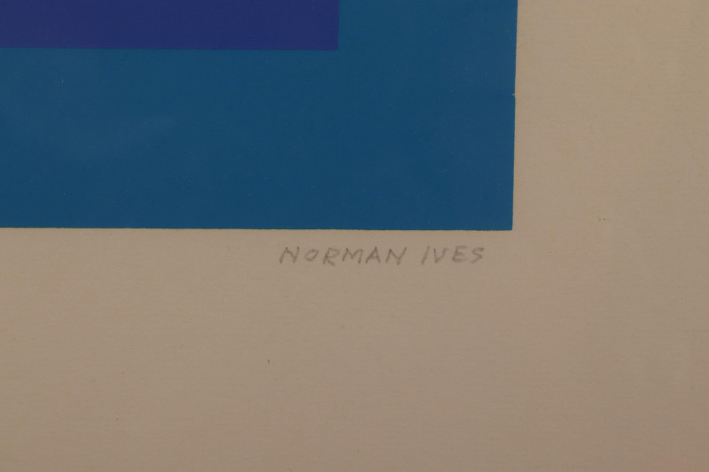 Norman Ives 'Yla 1970' Geometric Serigraph