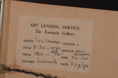 Norman Ives 'Yla 1970' Geometric Serigraph
