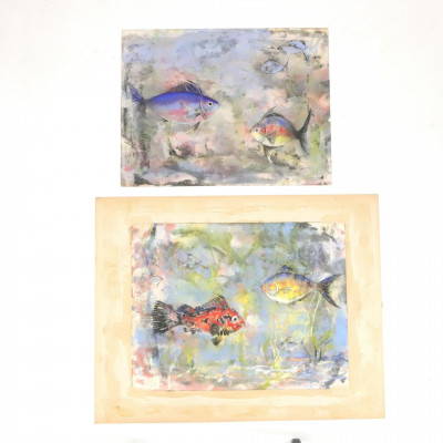 Pawel Kontny Abstract Fish Watercolors (2)