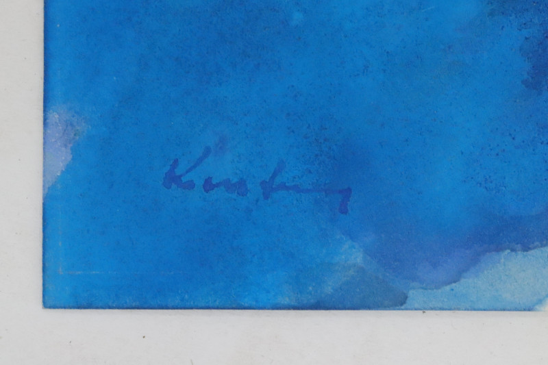 Pawel Kontny Blue Abstract Watercolors (3)
